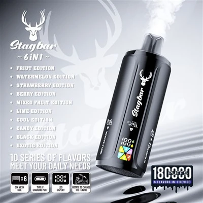 Stagbar 6 IN 1 180K Puffs Sprzedaż hurtowa jednorazowych e-papierosów